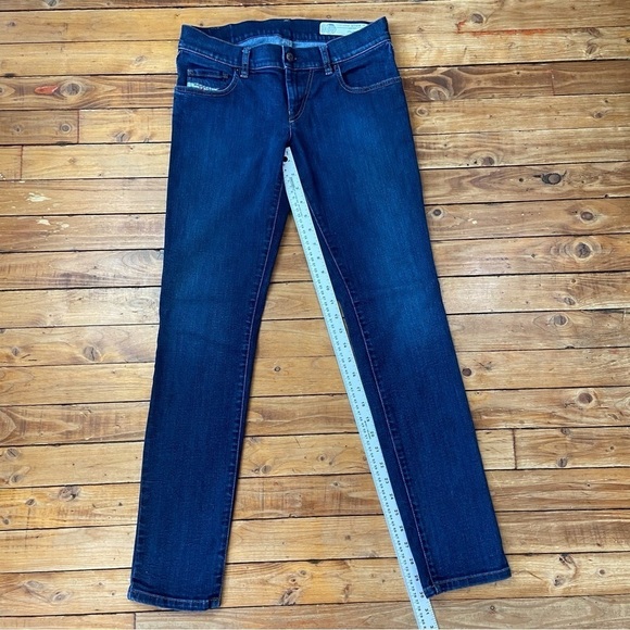 DIESEL Grupee low rise jeans super slim skinny dark blue bodycon sexy 28 stretch - Picture 5 of 11